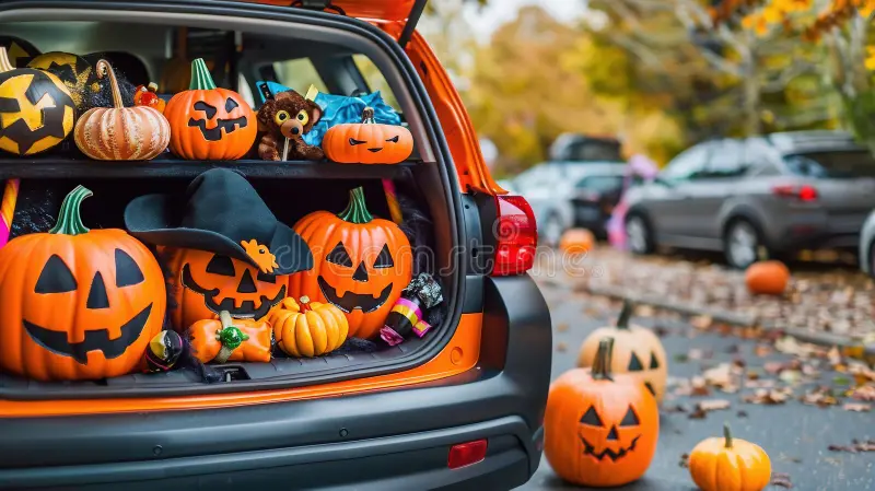 car-decorated-trunk-treat-event-alternative-kids-trick-treating-safe-environment-halloween-night-402179916.webp